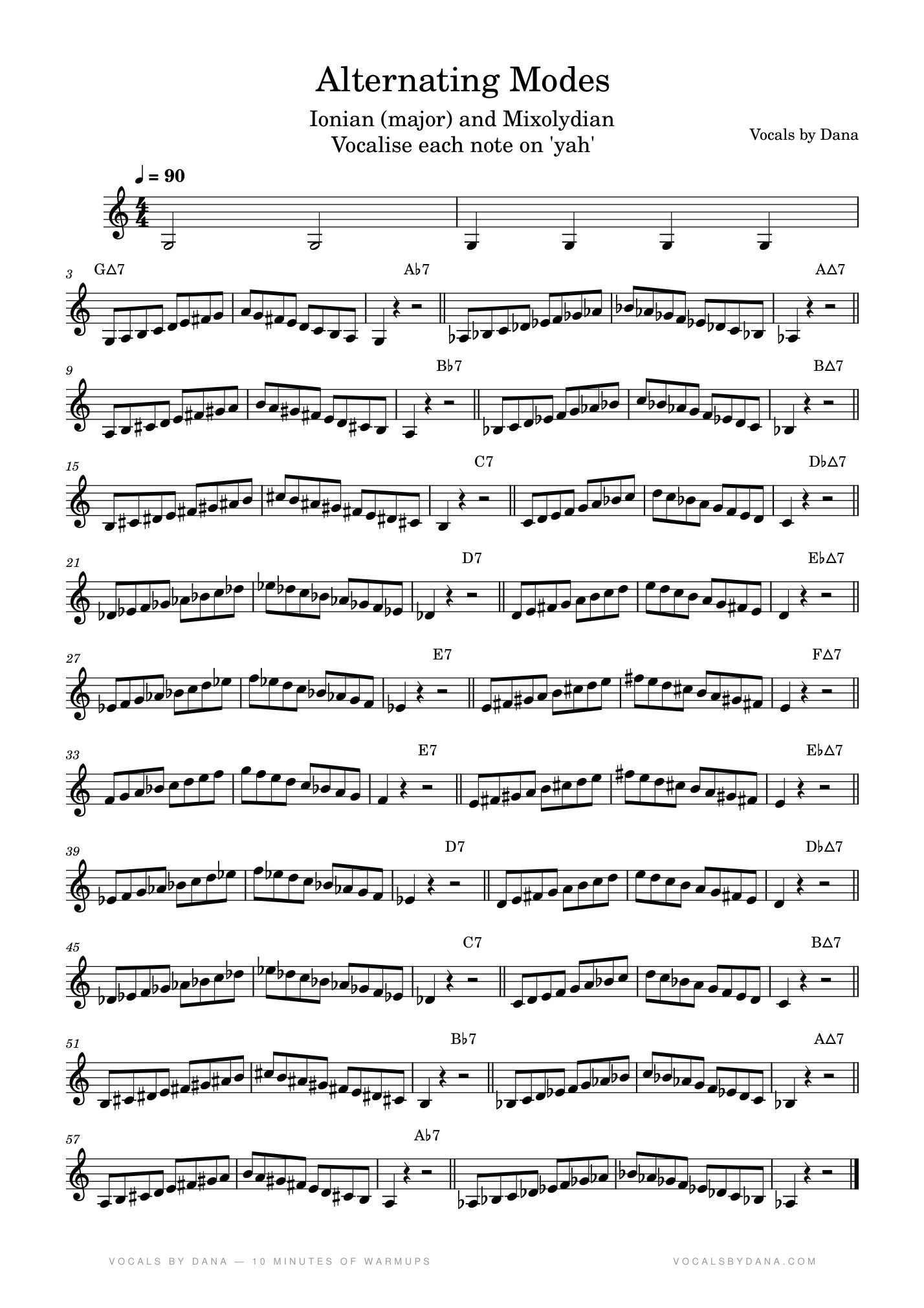 Sheet music for Alternating Modes